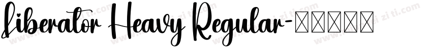 Liberator Heavy Regular字体转换